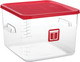 1980995 - Rubbermaid Square Storage Container - 11.4 Ltr - Red - With Lid Fitted