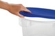 1980382 - Rubbermaid Medium Round Container Lid - Blue - Lid Being Removed