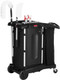 FG9T7700BLA - Rubbermaid Ultra-Compact High-Capacity Housekeeping Cart - With Dusting Wands & Sprays