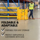 Rubbermaid Mobile Safety Barriers are Foldable & Adaptable to Every Situation