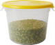 FG572324CLR - Rubbermaid Round Storage Container - 5.7 Ltr - Clear - Fitted with Yellow Lid and Filled with Lentils
