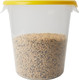 FG572424CLR - Rubbermaid Round Storage Container - 7.6 Ltr - Clear - Fitted with Yellow Lid and Filled with Beans