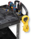 FG452088BLA - Rubbermaid BRUTE 2-Shelf Heavy-Duty Utility Cart - Medium - Black - Handle Hook with Cable