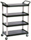 Rubbermaid X-Tra Cart FG409600BLA with 4 Shelves - Black