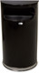 Rubbermaid Half-Round Bin with Flat Top - 34 Ltr - Black/Chrome - FGSO820PLBK