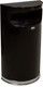 Rubbermaid Half-Round Bin with Flat Top - FGSO820PLBK - 34 Ltr - Black/Chrome