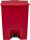 Rubbermaid Legacy Step-On Pedal Bin - 45 Ltr - Red - FG614400RED