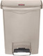 1883456 - Rubbermaid Slim Jim Front Step Pedal Bin - 30 Ltr - Beige