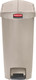 Rubbermaid Slim Jim End Step Pedal Bin - 50 Ltr - Beige - 1883459