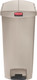 Rubbermaid Slim Jim End Step Pedal Bin - 68 Ltr - Beige - 1883551