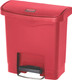 Rubbermaid Slim Jim Front Step Pedal Bin - 15 Ltr - Red - 1883563