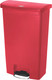 Rubbermaid Slim Jim Front Step Pedal Bin - 68 Ltr - Red - 1883568