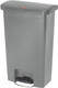 Rubbermaid Slim Jim Front Step Pedal Bin - 50 Ltr - Grey - 1883602