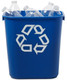 FG295573BLUE - Suitable for collecting recyclables, such as paper, plastics, cardboard, cans and more