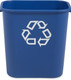 FG295673BLUE -  Tapered shape and rolled rim facilitates stacking for space-efficient storage