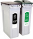 1876489 - Rubbermaid Slim Jim 2-Stream Recycling Starter Pack - General Waste/Mixed Recycling