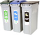 1876490 - Rubbermaid Slim Jim 3-Stream Recycling Starter Pack - General Waste/Mixed Recycling/Paper