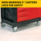 Non-Marking Castors with Locks for Added Security