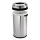 CW1407 - simplehuman Open Top Bullet Bin - 60 Ltr - Brushed Steel - Lid Elevated