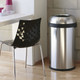 CW1469 - simplehuman Open Top Bullet Bin - 80 Ltr - Brushed Steel - Situated by Breakfast Bar