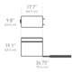 CW1124 - simplehuman Pull-Out Under Counter Bin - 30 Ltr - Dimensions of Bin
