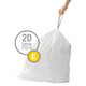 CW0164 - simplehuman Custom Fit Bin Liner - Code E - Pack of 20 - Tie Handles