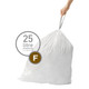 CW0165 - simplehuman Custom Fit Bin Liner - Code F -  Pack of 20 - Tie Handles