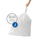 CW0169 - simplehuman Custom Fit Bin Liner - Code J - Pack of 20 - Tie Handles