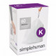 simplehuman Custom Fit Bin Liner Refill Pack Code K, 3 X Pack Of 20 (60 Liners) - CW0260