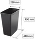 517617 - Addis Recycling Bin Base - 40 Ltr - Black - Technical