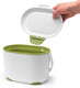 515465 - Addis Compost Caddy - 2.5 Ltr - White/Green - Removable lid facilitates easy emptying, cleaning and maintenance