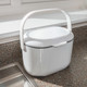 515631 - Addis Compost Caddy - 2.5 Ltr - White/Grey - Convenient carry handle makes it easy to carry the caddy