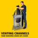 Rubbermaid Slim Jim with Venting Channels - 60 Ltr - Grey
