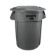 Grey Rubbermaid BRUTE Lid Fitted to Grey BRUTE Container