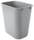 Rubbermaid Rectangular Wastebasket - 12.9 Ltr - Grey - FG295500GRAY