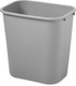 Rubbermaid Rectangular Wastebasket - 26.6 Ltr - Grey - FG295600GRAY