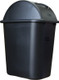 FG306600BLA - Rubbermaid Wastebasket Swing Lid on black wastebasket