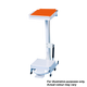 Linton Open Frame Sackholder with Standard Lid - Pedal & Hand-Operated - 20 Ltr - White Body with Orange Lid