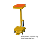 Linton Open Frame Sackholder with Standard Lid - Pedal & Hand-Operated - 20 Ltr - Yellow Body with Orange Lid
