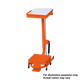Linton Open Frame Sackholder with Standard Lid - Pedal & Hand-Operated - 20 Ltr - Orange Body with White Lid