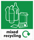 Small Recycling Bin Sticker - Mixed Recycling - PC85MR