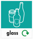 Small Recycling Bin Sticker - Glass - PC85G