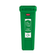 PC115MR - Narrow mixed recycling sticker attached to front of green Slim Jim bin