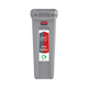 PC115CB - A narrow cans & bottles sticker attached to the front of a grey Slim Jim bin