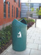 Plastic Furniture Company Twist Litter Bin in Emerald for Indoor & Outdoor Use - 90 Litres - T - EM