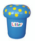 Plastic Furniture Company Mushroom with Litter Letters in Light Blue for Indoor & Outdoor Use - 90 Litres - MUL - L BLUE
