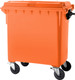 Orange Wheelie Bin - 660 Litre - WB660ORA