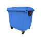 Blue Wheelie Bin - 1100 Litre - Offset View Left