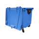 Blue Wheelie Bin - 1100 Litre - Back View Lid Open