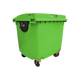 Lime Green Wheelie Bin - 1100 Litre - Offset View Right